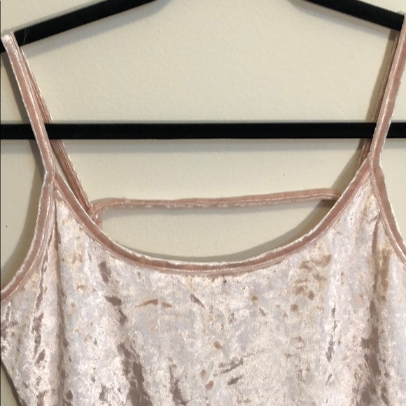 Crushed velvet pink tank top - Picture 3 of 5